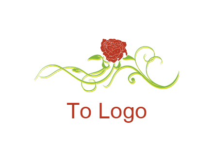 rose and vines ornate logo