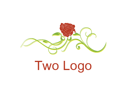 rose and vines ornate logo