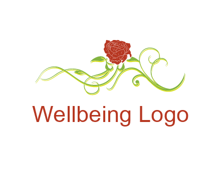 rose and vines ornate logo