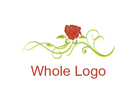 rose and vines ornate logo