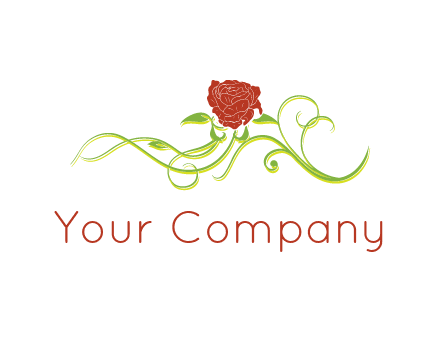 rose and vines ornate logo