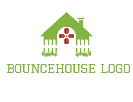 house or cottage with a picket fence logo