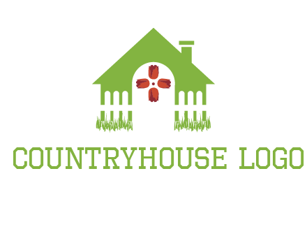house or cottage with a picket fence logo