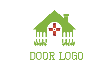 house or cottage with a picket fence logo