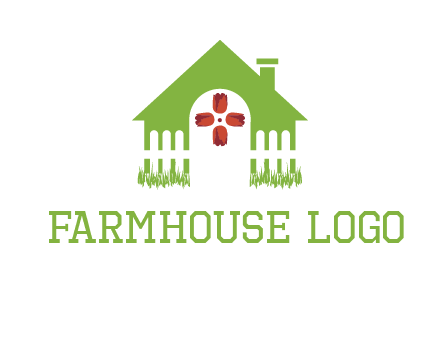 house or cottage with a picket fence logo