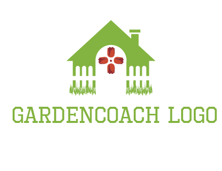 house or cottage with a picket fence logo