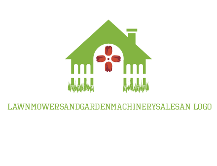 house or cottage with a picket fence logo