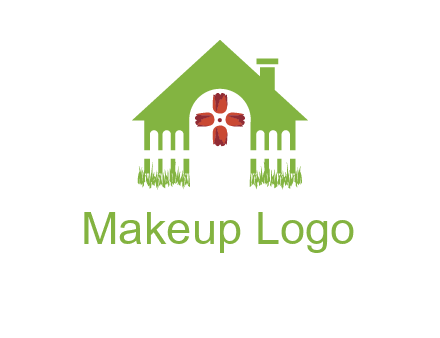 house or cottage with a picket fence logo