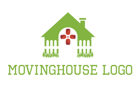 house or cottage with a picket fence logo