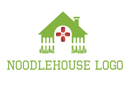 house or cottage with a picket fence logo