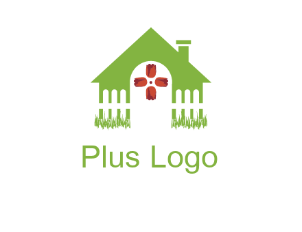 house or cottage with a picket fence logo