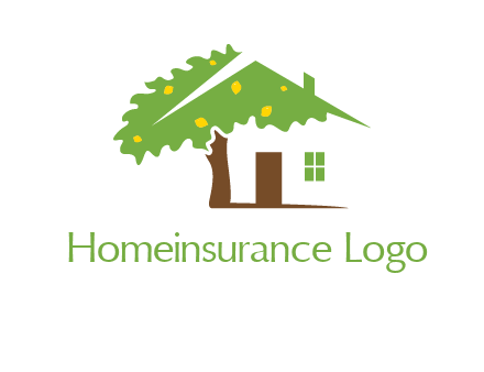 tree forming a home logo