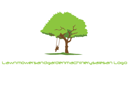 backyard swing on a tree logo