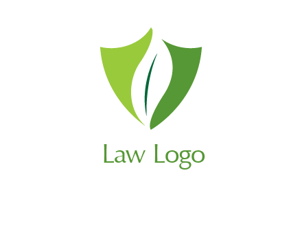 leaf inside shield logo