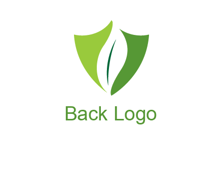 leaf inside shield logo