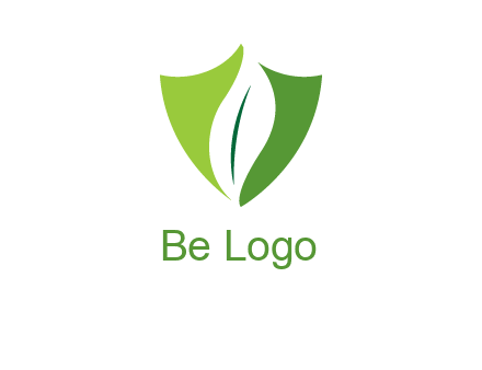 leaf inside shield logo