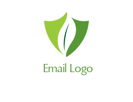leaf inside shield logo