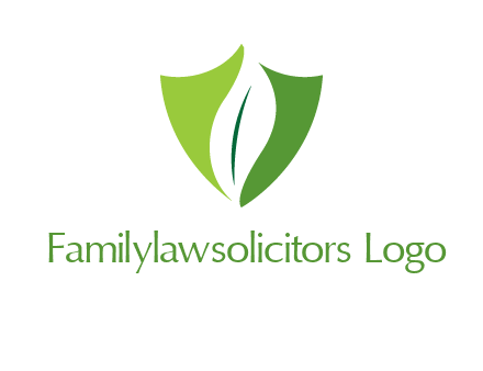 leaf inside shield logo