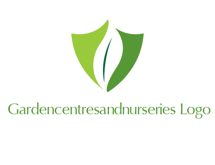 leaf inside shield logo