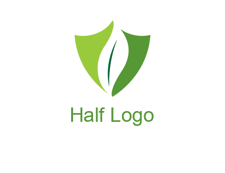 leaf inside shield logo