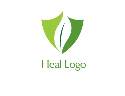 leaf inside shield logo