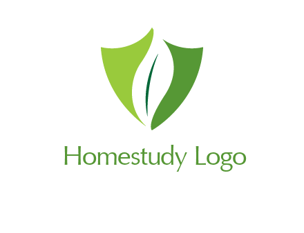 leaf inside shield logo