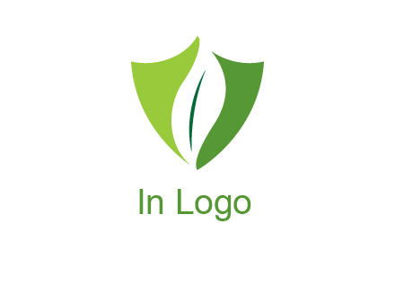 leaf inside shield logo