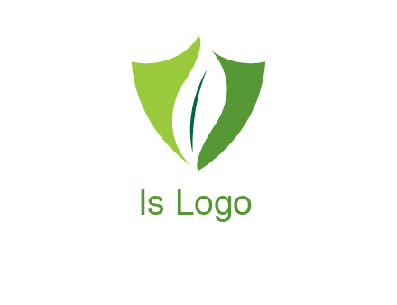 leaf inside shield logo