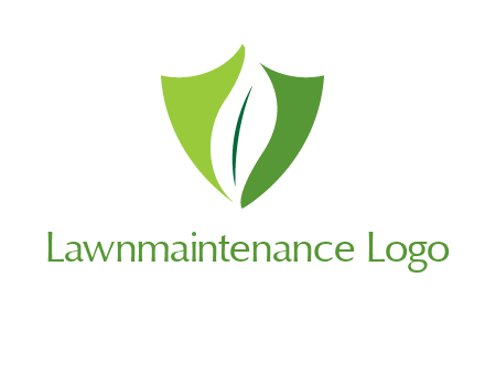 leaf inside shield logo