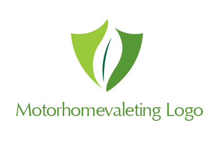 leaf inside shield logo