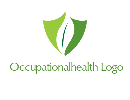 leaf inside shield logo