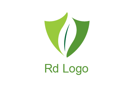 leaf inside shield logo
