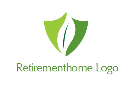 leaf inside shield logo