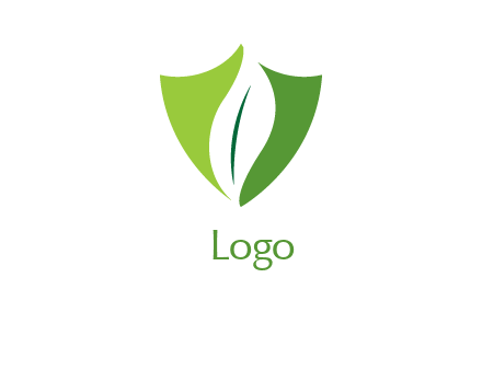 leaf inside shield logo