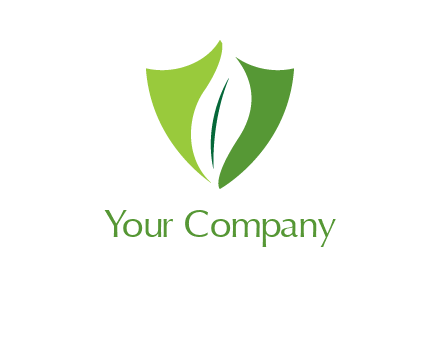 leaf inside shield logo