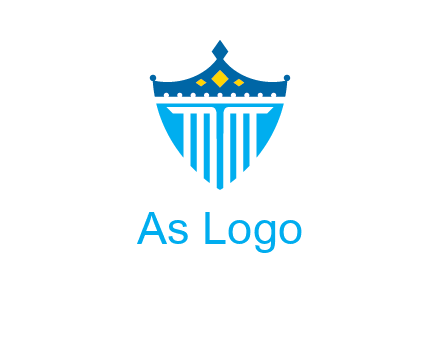 pillar and crown inside shield logo