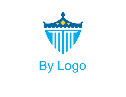 pillar and crown inside shield logo