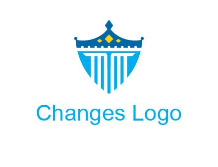pillar and crown inside shield logo