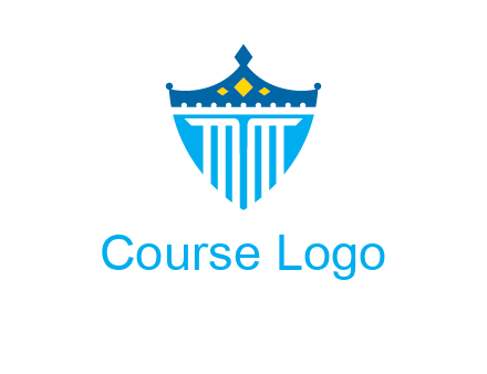 pillar and crown inside shield logo