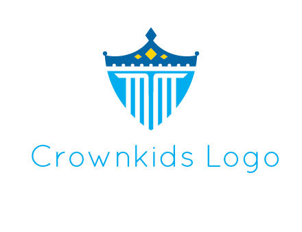pillar and crown inside shield logo