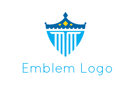 pillar and crown inside shield logo