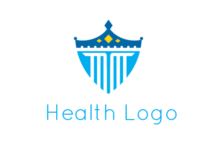 pillar and crown inside shield logo