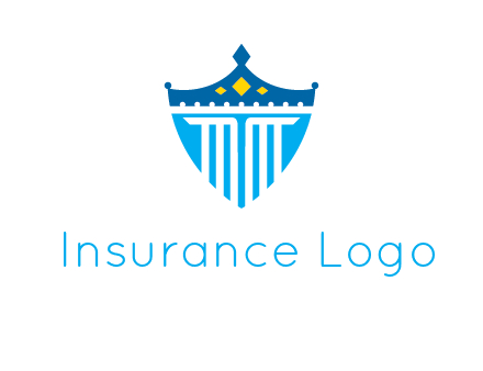 pillar and crown inside shield logo