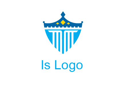 pillar and crown inside shield logo