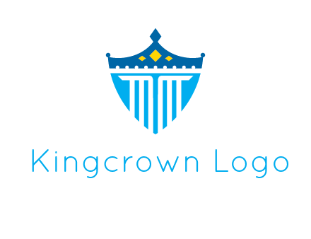 pillar and crown inside shield logo