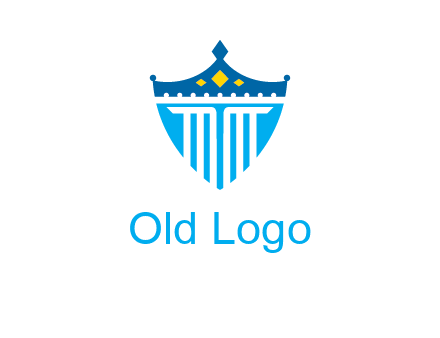 pillar and crown inside shield logo