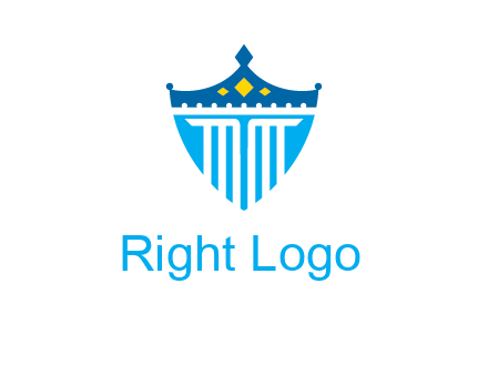 pillar and crown inside shield logo