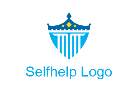pillar and crown inside shield logo