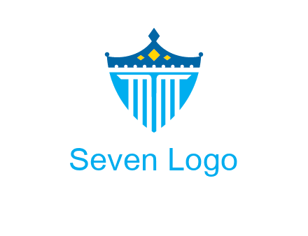 pillar and crown inside shield logo