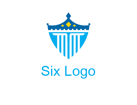 pillar and crown inside shield logo